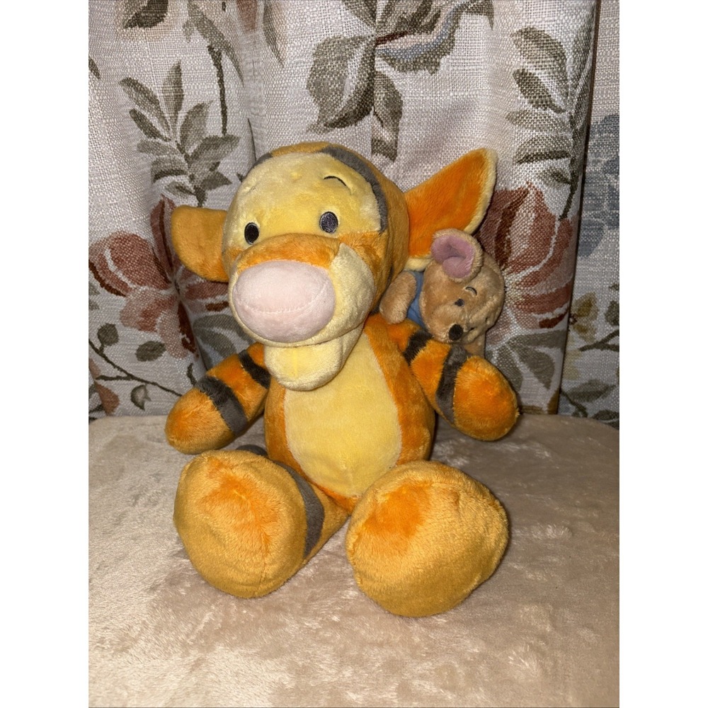 Authentic Disney Parks Tigger With Roo on Shoulder Stuffed Plush 15"